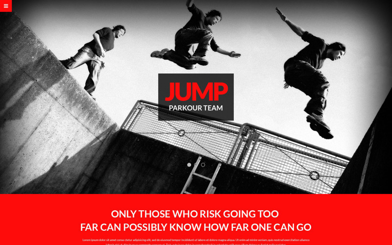 Free Extreme Sports Responsive Website Theme Website Template