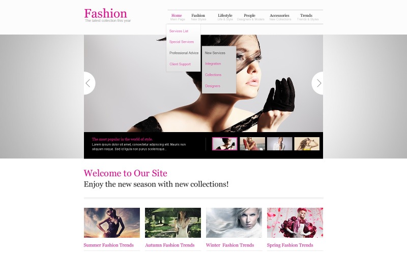 Free Fashion Website Template