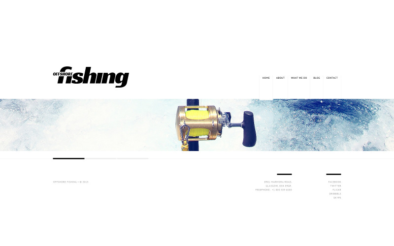 Free Fishing Website Theme Website Template