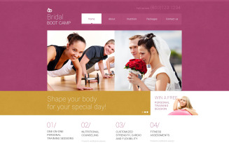 Free Fitness Responsive Website Template