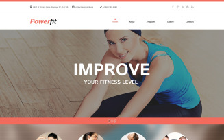 Free Fitness Studio Responsive Website Template