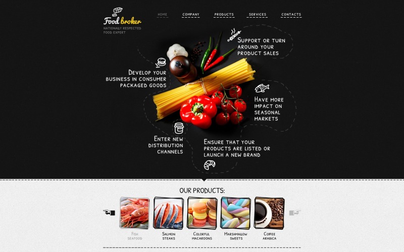 Free Food Store Responsive Website Theme Website Template