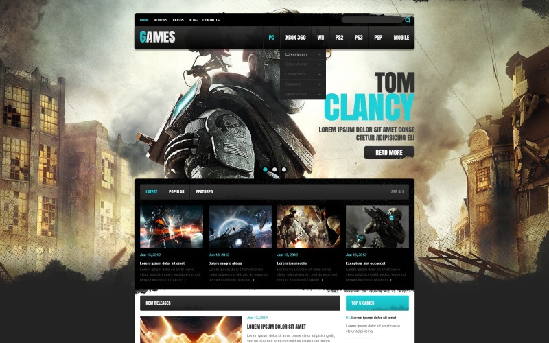 Free Game Portal Website Design Website Template
