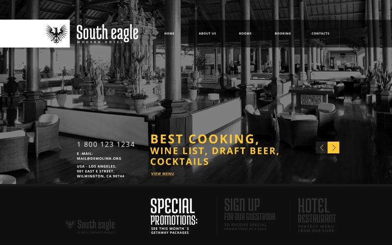 Free Hotels and Restaurant Website Template