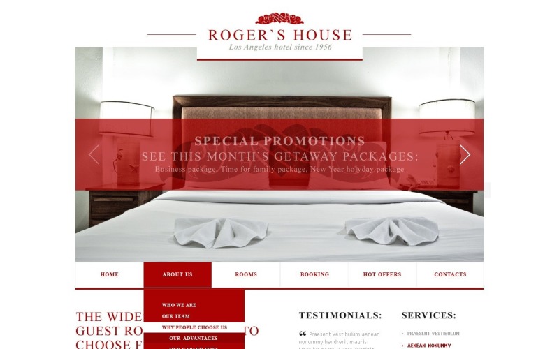 Free Hotels Responsive Website Design Website Template