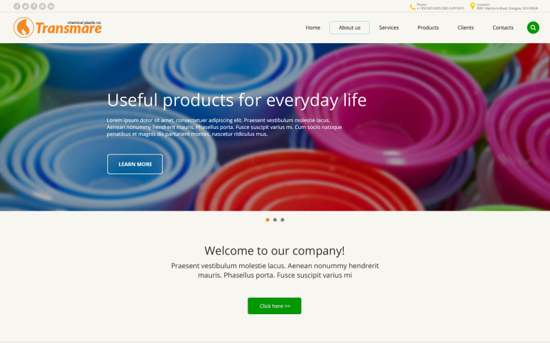 Free Industrial Website Template