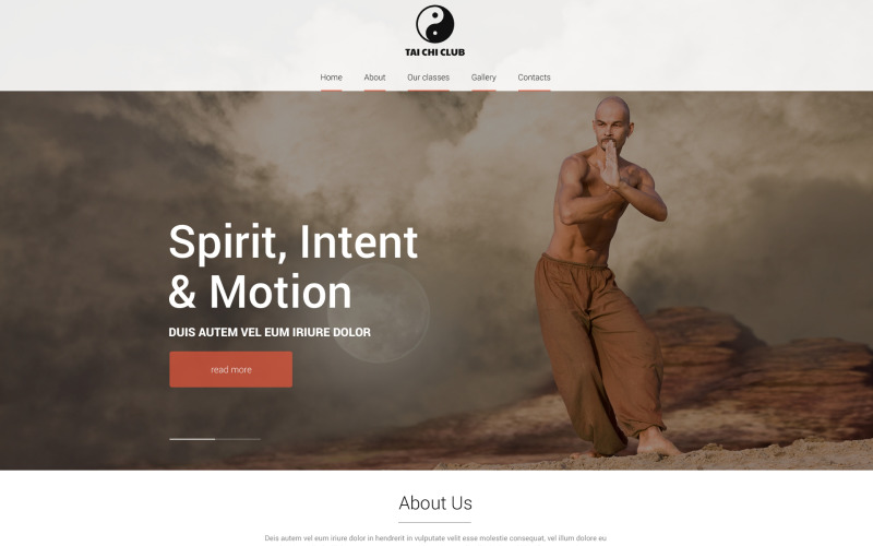 Free Karate Arts Responsive Website Theme Website Template