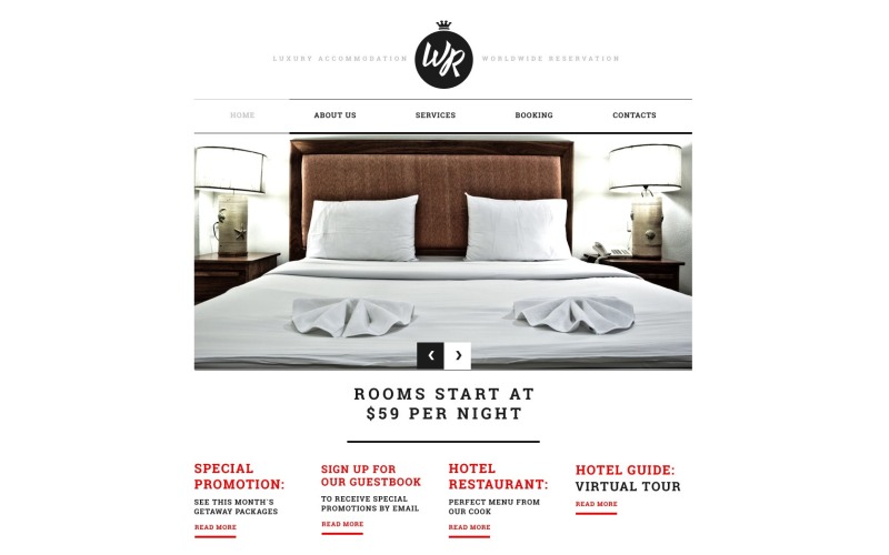 Hotels Responsive Website Free Template Website Template