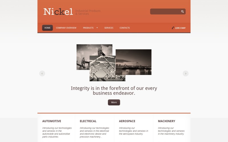 Industrial Website Free Template Website Template