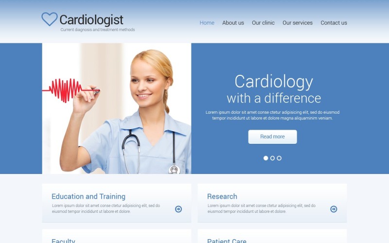 Free Medical Responsive Website Theme Website Template