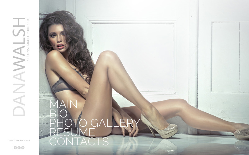 Free Model Portfolio Website Template