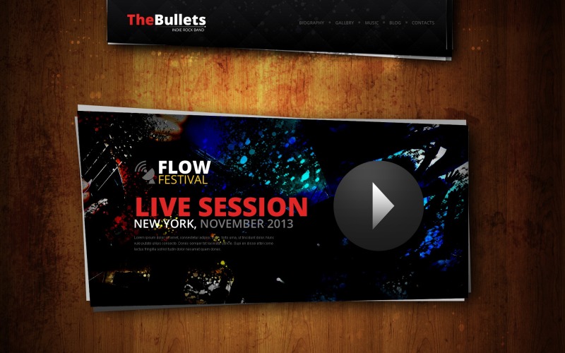 Free Music Band Website Design Website Template