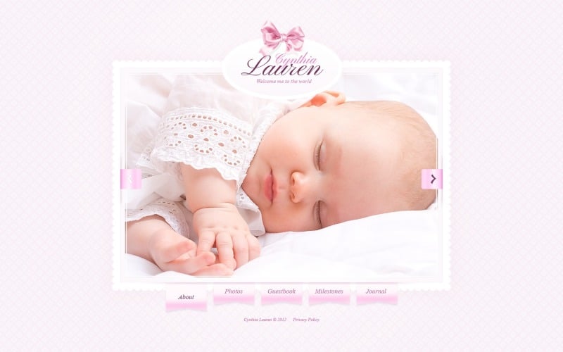 Free Newborn Website Theme Website Template
