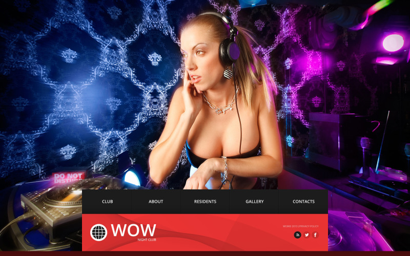 Free Night Club Website Template
