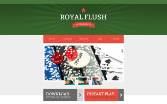 Free Online Poker Responsive Website Template