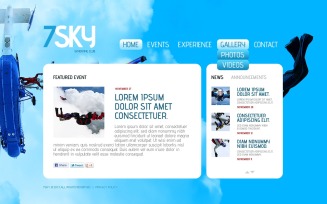 Free Skydiving Website Template