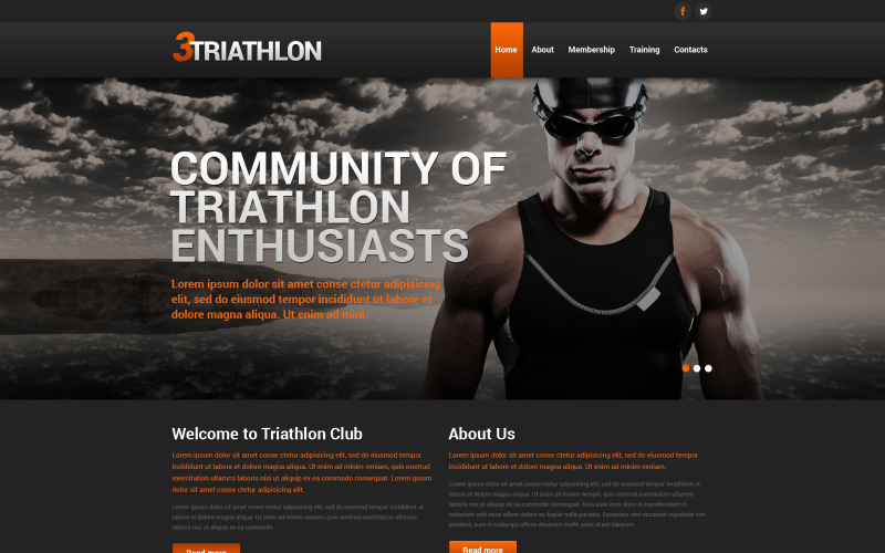 Free Sport Responsive Website Design Website Template