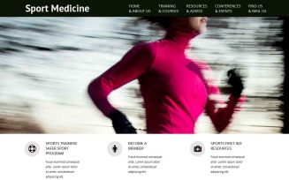 Free Sports Medicine Website Template