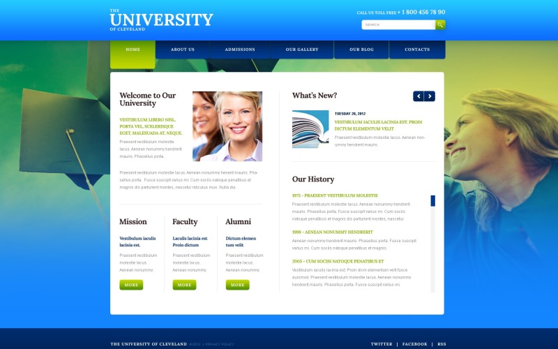 Free Studying Website Template