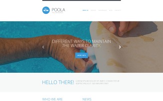 Free Swimming Pool Responsive Website Theme