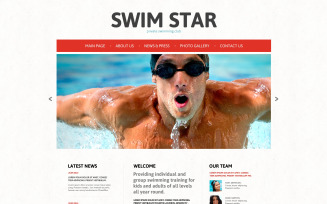 Free Swimming Responsive Website Theme