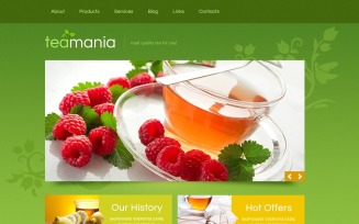 Free Tea Shop Responsive Website Template