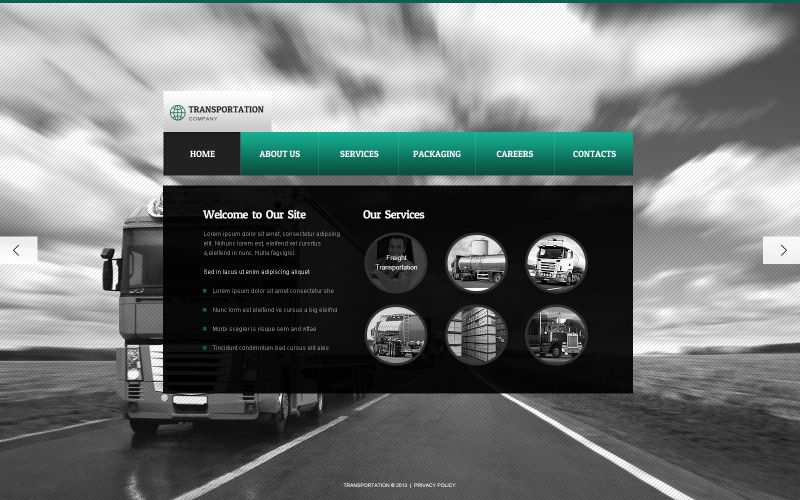 Free Trucking Website Template