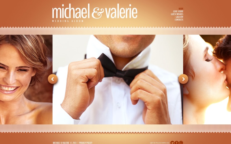 Wedding Album Website Template for Free