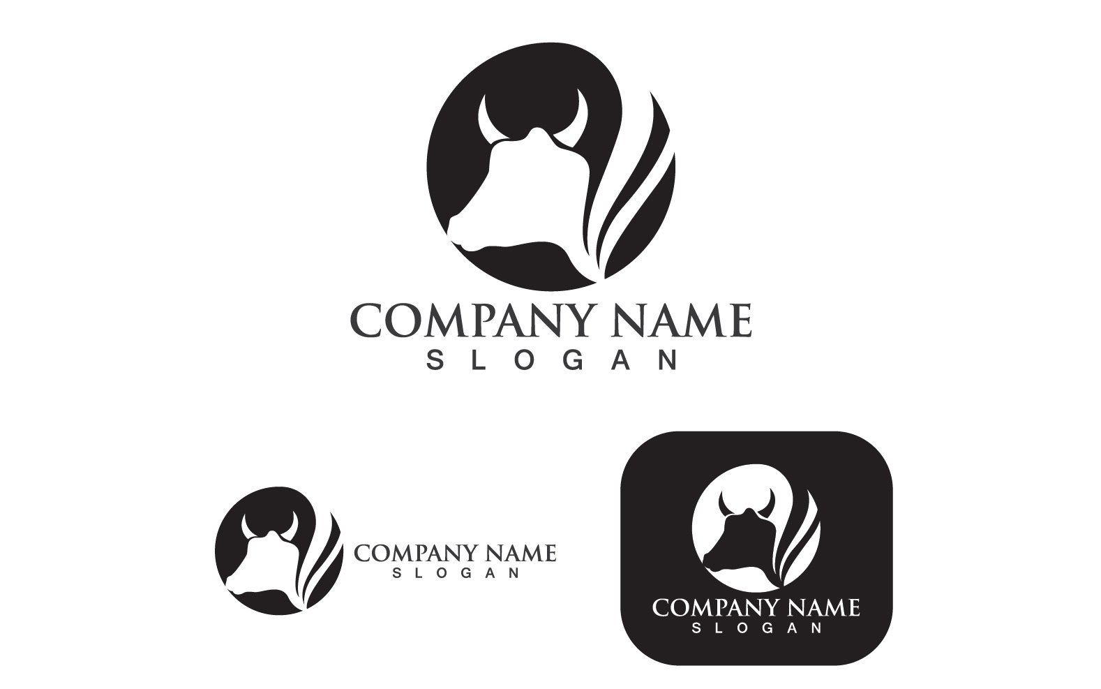 Template #248747 Cow Vector Webdesign Template - Logo template Preview