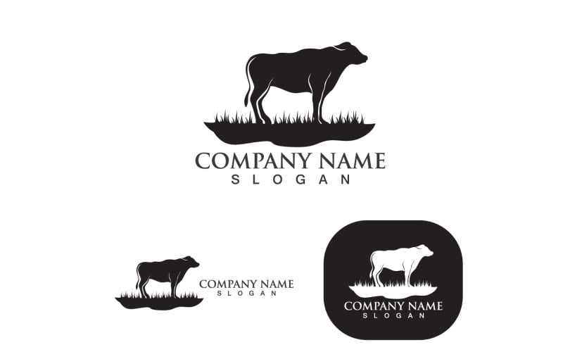 Cow Head Animal Logo Vector Template V5 Logo Template