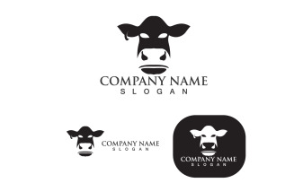 Cow Head Animal Logo Vector Template V7