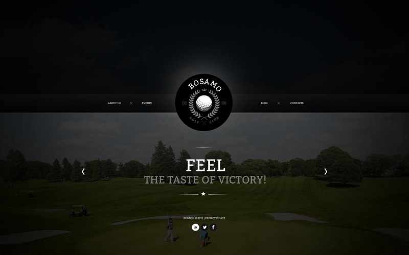 Free Golf Sport Website Design Website Template