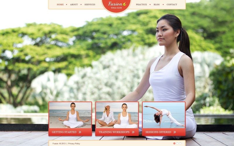 Free Sport Yoga Website Theme Website Template
