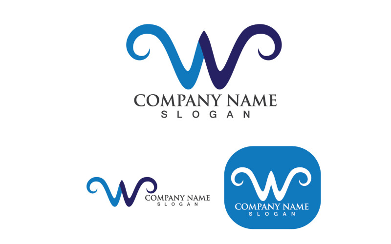 W Logo And Symbol Vector Logo Business V3 Logo Template