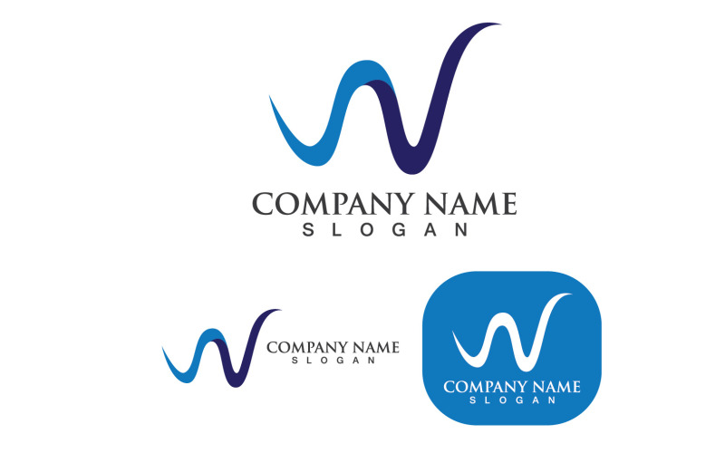 W Logo And Symbol Vector Logo Business V4 Logo Template