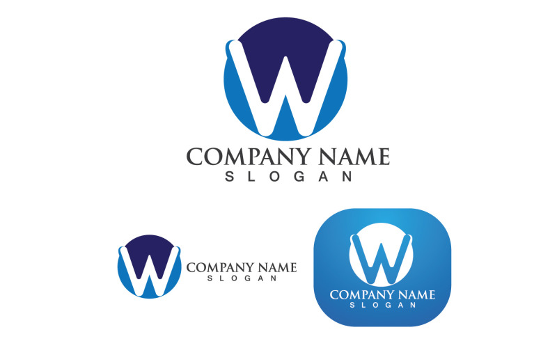 W Logo And Symbol Vector Logo Business V5 Logo Template