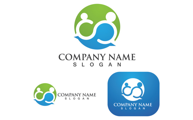 Bubble Chat Social Logo And Symbol V4 Logo Template