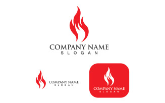 Fire Red Hot Logo Flame Art V1