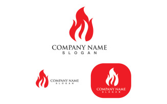 Fire Red Hot Logo Flame Art V3