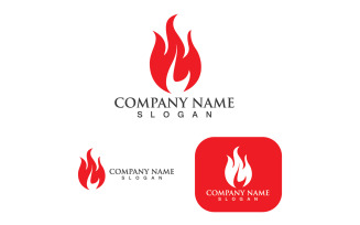 Fire Red Hot Logo Flame Art V8