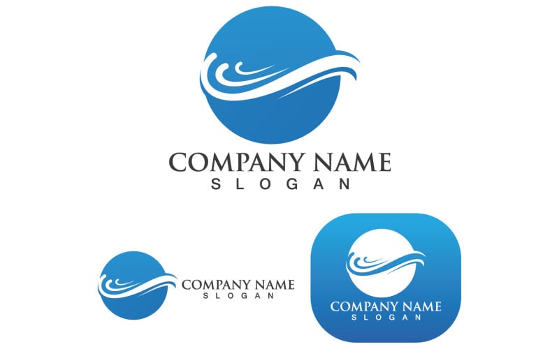 Wave Beach Water Logo And Symbol Nature V5 Logo Template