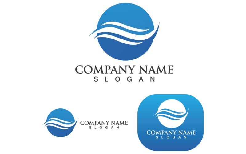 Wave Beach Water Logo And Symbol Nature V6 Logo Template