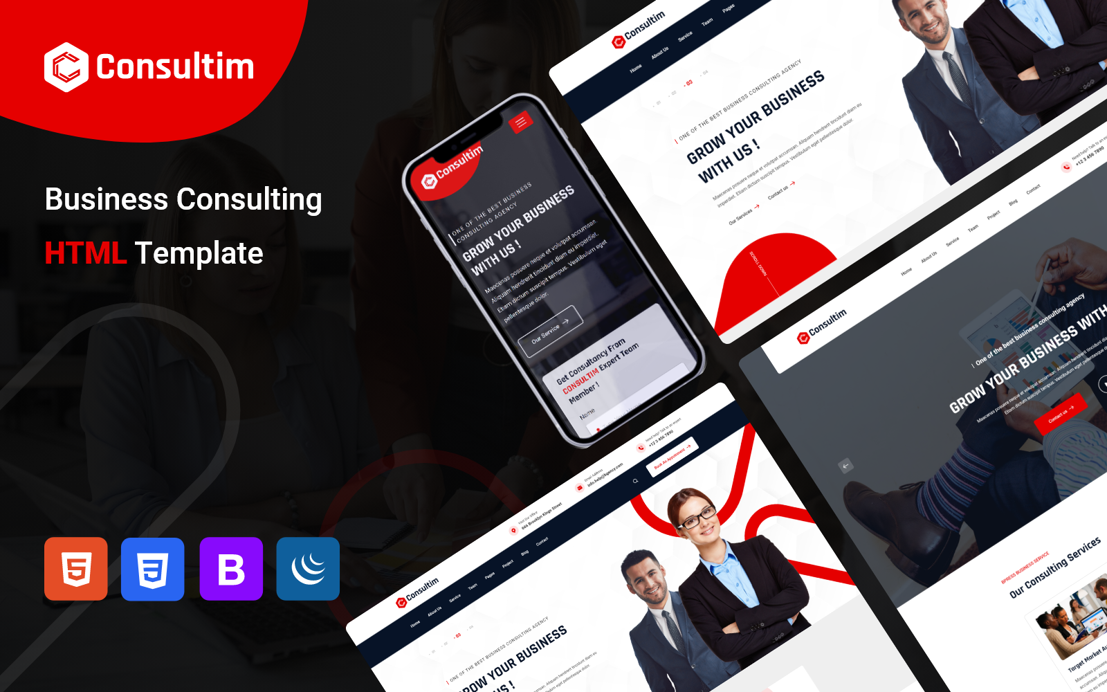 Consultim - Consultancy Business Agency HTML Template