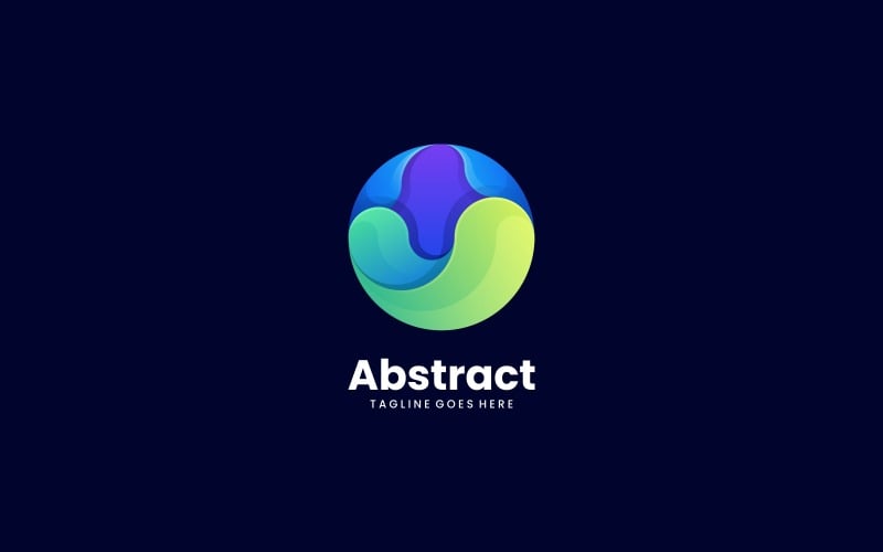 Abstract Circle Gradient Color Logo Logo Template
