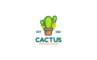 Cactus Simple Mascot Logo