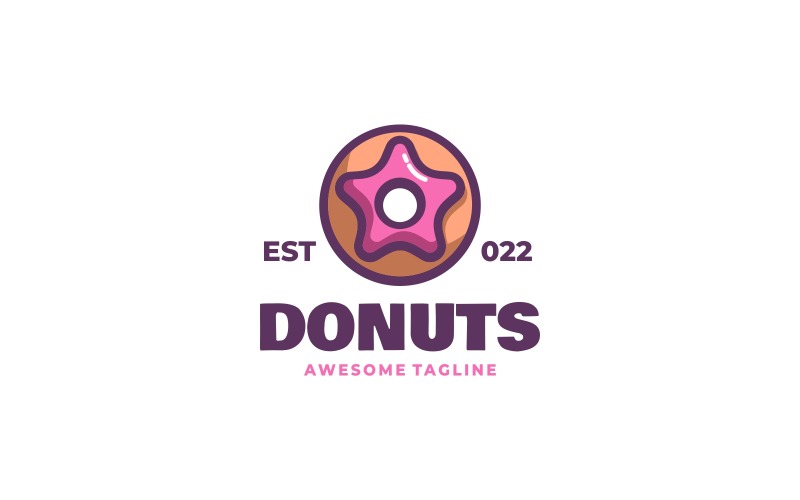 Donuts Mascot Logo Design Logo Template