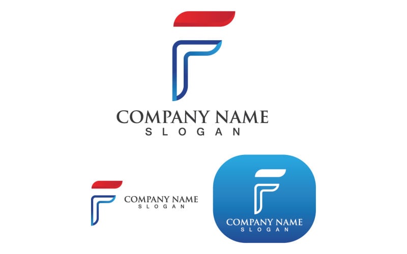 F Logo And Symbol Business Letter V9 Logo Template