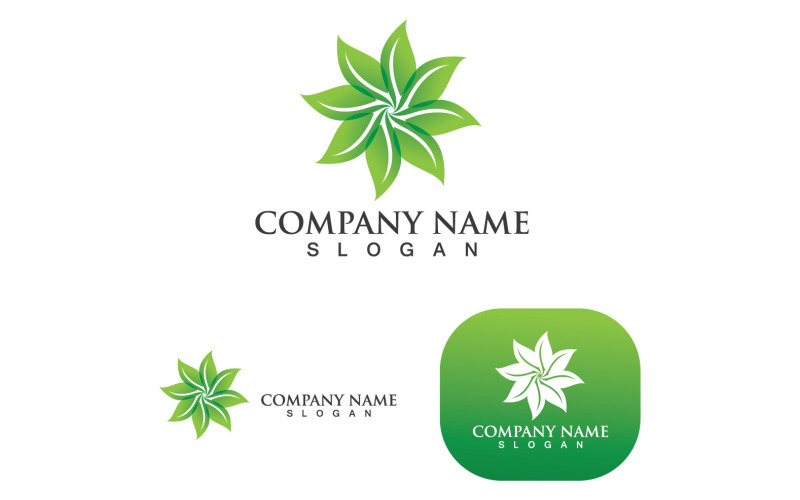 Leaf Green Nature Flower Decoration Logo V2 Logo Template