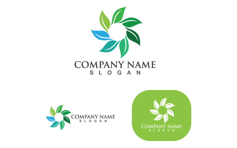 Leaf Green Nature Flower Decoration Logo V3 Logo Template