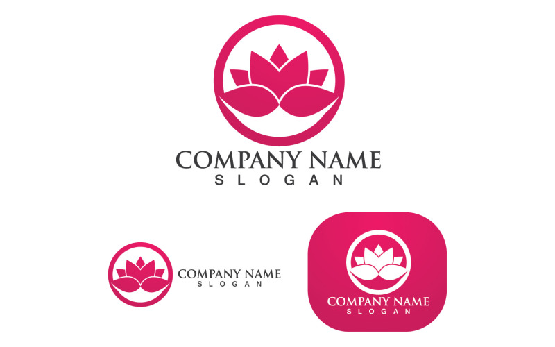 Lotus Flower Logo And Symbol Vector V5 Logo Template